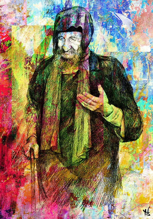 Baba Salé Bénédiction art juif contemporain pop art impression fine art sur plexiglass et aluminium
