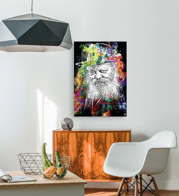 Rabbi de Loubavitch Émergence art juif contemporain pop art impression fine art sur plexiglass et aluminium