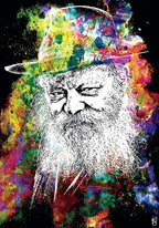 Rabbi de Loubavitch Émergence art juif contemporain impression fine art sur plexiglass et aluminium