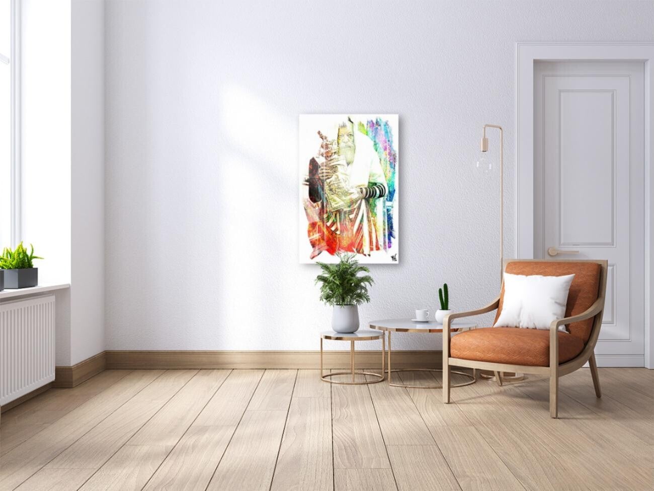 Rabbi de Loubavitch Sefer Torah Lumière art juif contemporain pop art impression fine art sur plexiglass et aluminium