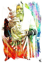 Rabbi de Loubavitch Sefer Torah Lumière art juif contemporain pop art impression fine art sur plexiglass et aluminium