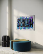 Shalom pop art judaica art juif contemporain impression fine art plexiglass aluminium