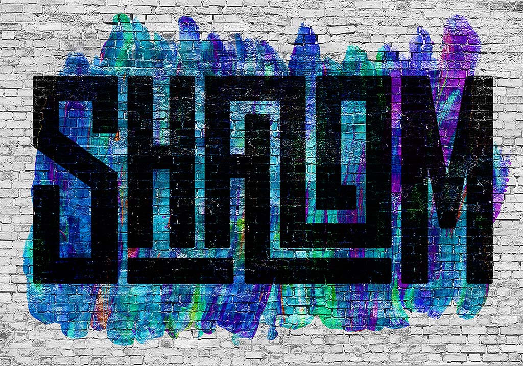 Shalom pop art judaica art juif contemporain impression fine art plexiglass aluminium