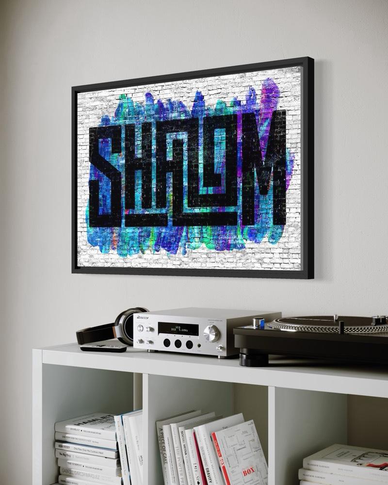 Shalom urban colors pop art judaica art juif contemporain edition collector aluminium