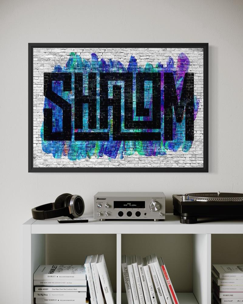 Shalom urban colors pop art judaica art juif contemporain edition collector aluminium